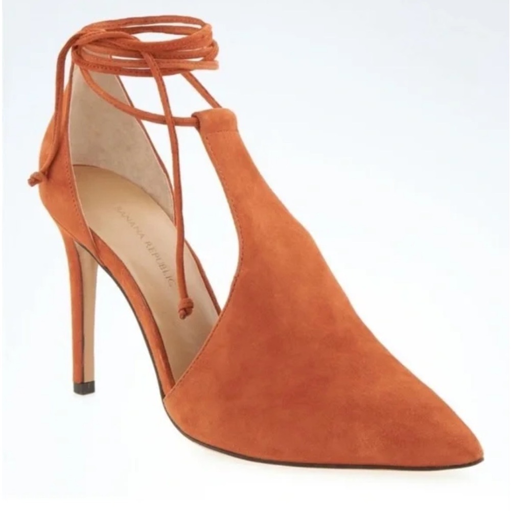 BANANA REPUBLIC DEANNA LEATHER Lace Up Point Toe Pumps